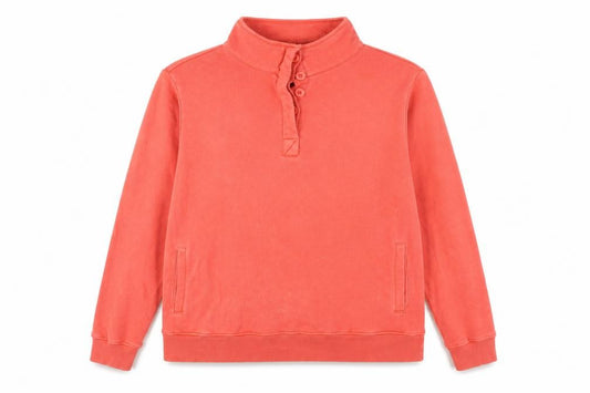 Seasalt Cornwall Women's Red Henley Sweatshirt Size 16
