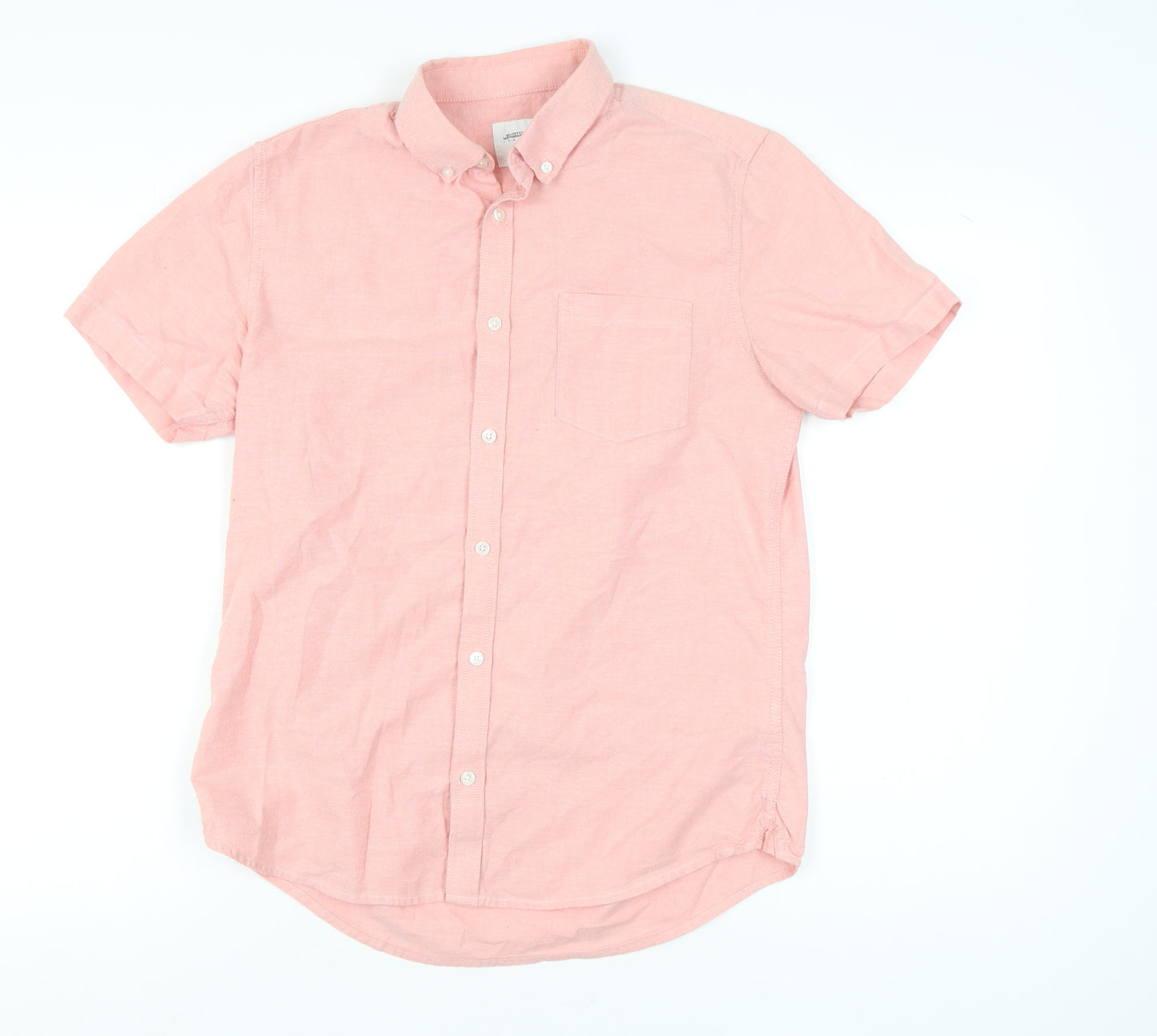 Burton Menswear London Pink Men's Short Sleeve Shirt M