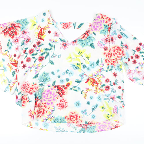 Marks and Spencer Women's Floral Blouse, Multicoloured, Size 16