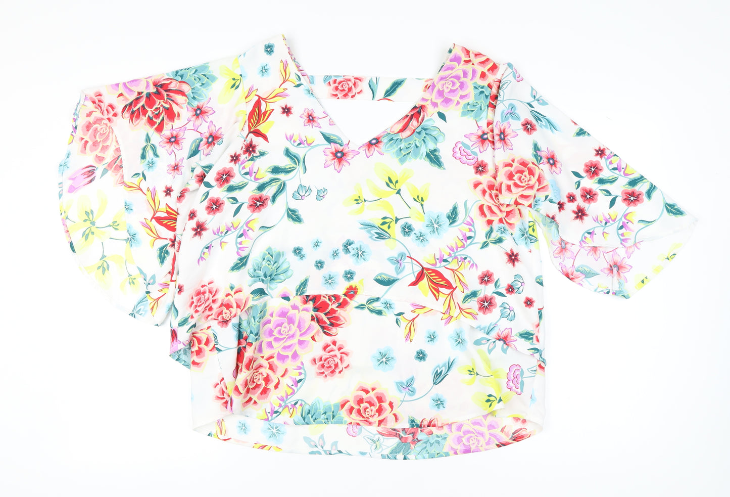Marks and Spencer Women's Floral Blouse, Multicoloured, Size 16