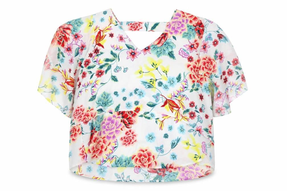 Front view of Marks & Spencer Women's Floral Blouse, Multicoloured, size 16