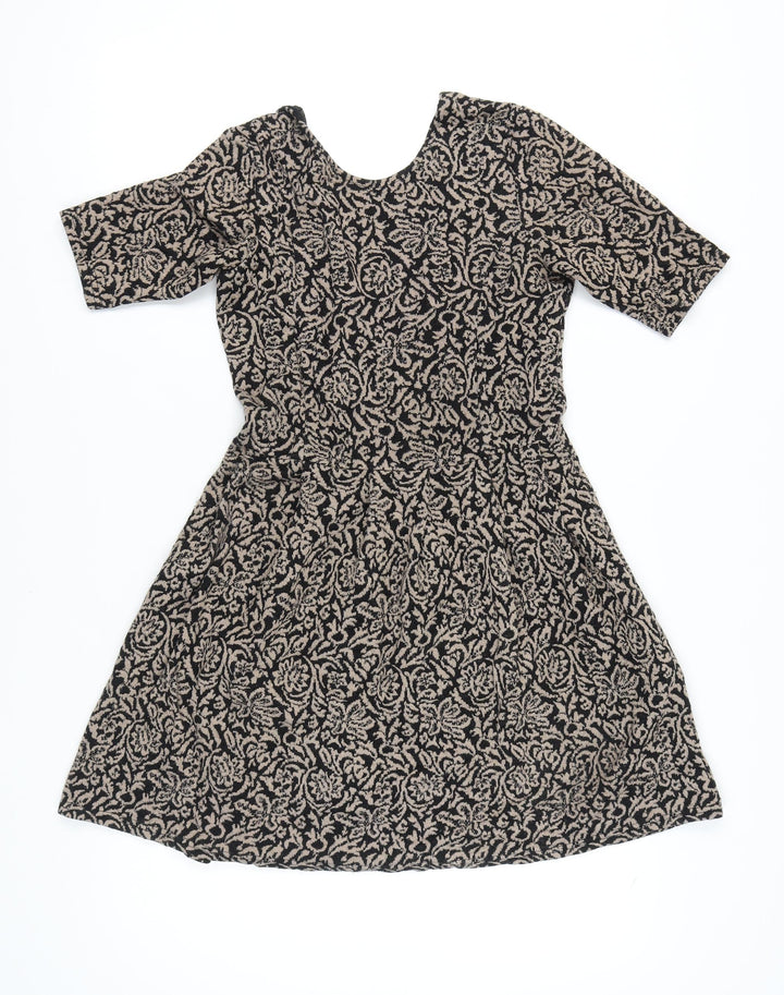 Cooperative Women's Black Floral V-Neck Dress M