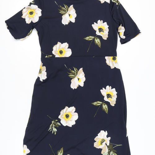 Debenhams Petite Navy Floral Midi Wrap Dress