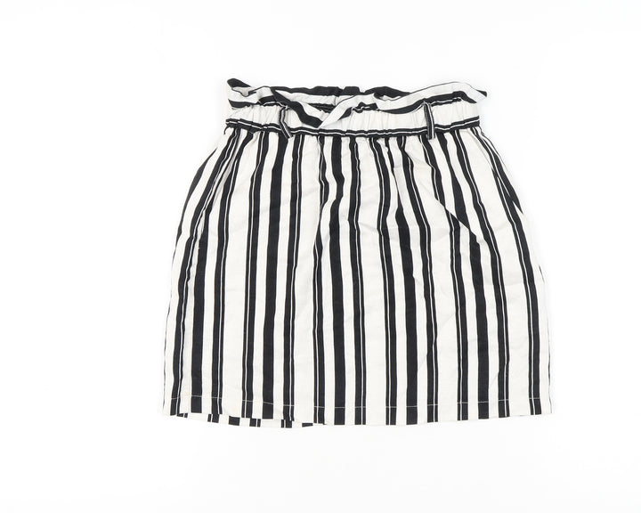 Topshop Women's Striped Knee Length Skirt UK 10