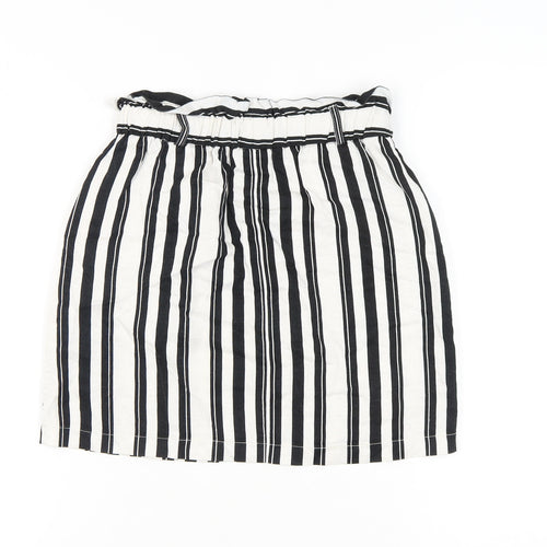 Topshop Women's Striped Knee Length Skirt UK 10