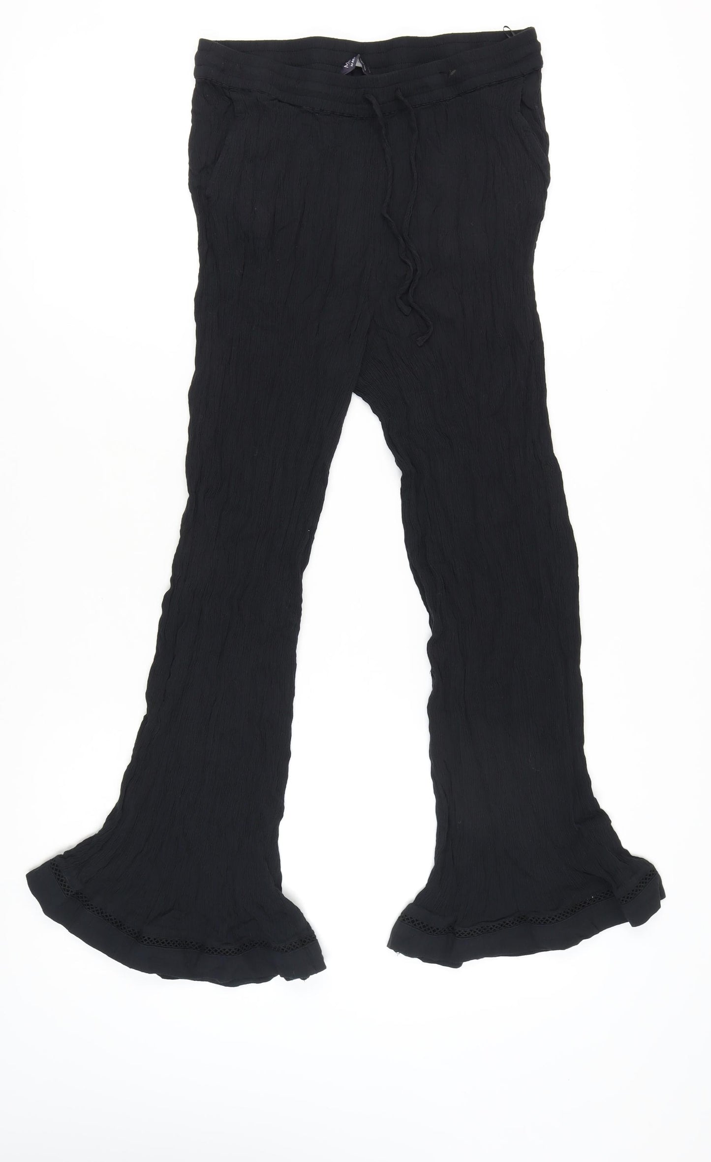 Marks and Spencer Women's Black Flared Trousers, Size 14