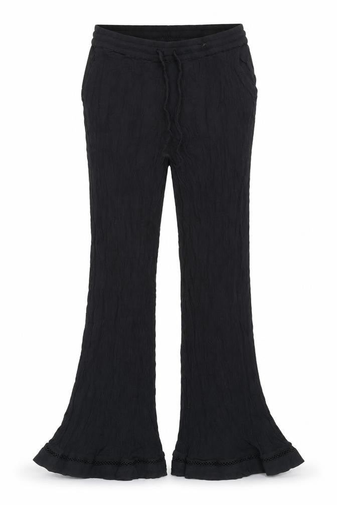 Front view of Marks & Spencer Women's Black Flared Trousers, size 14