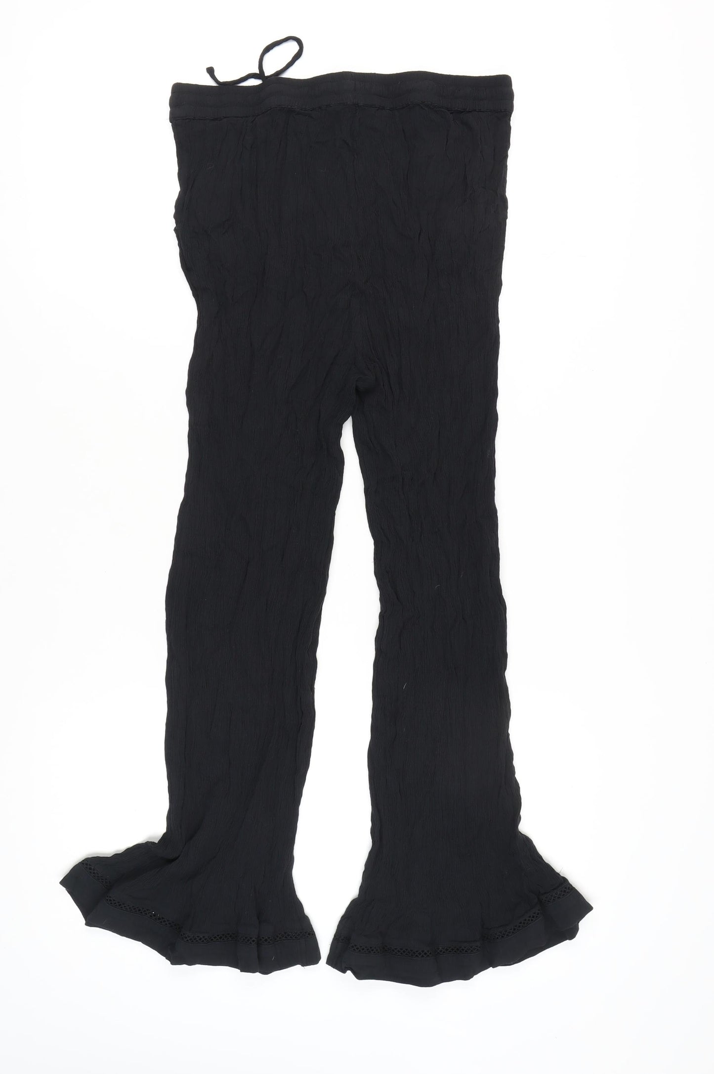 Marks and Spencer Women's Black Flared Trousers, Size 14