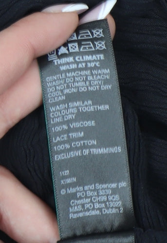 Marks and Spencer Women's Black Flared Trousers, Size 14