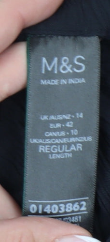 Marks and Spencer Women's Black Flared Trousers, Size 14