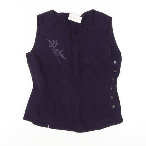 Country Casuals Women’s Purple Sleeveless Blouse - Size 8