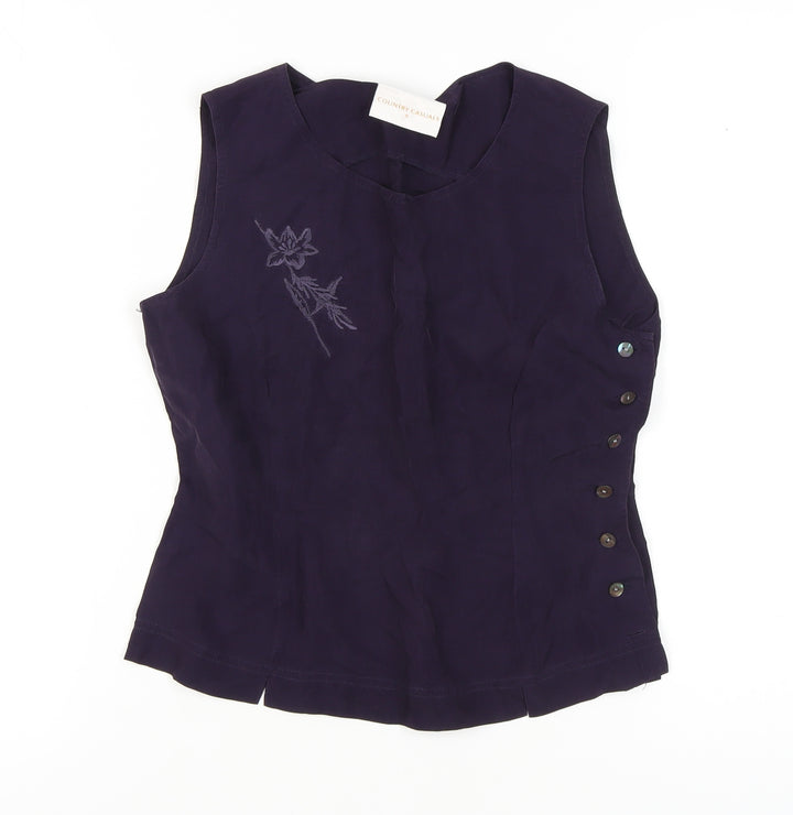 Country Casuals Women’s Purple Sleeveless Blouse - Size 8