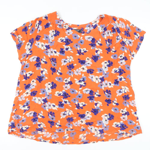 Maine New England Women's Orange Floral Blouse Size 20