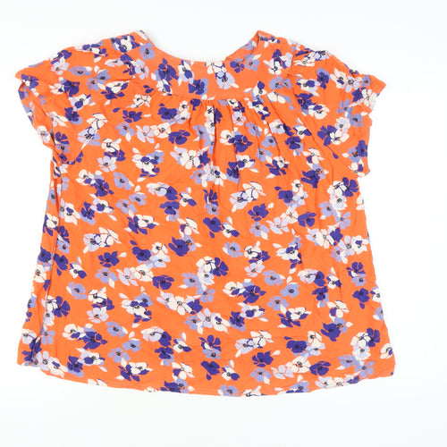 Maine New England Women's Orange Floral Blouse Size 20