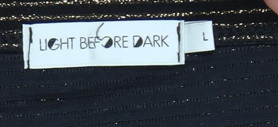 Light Before Dark Women's Black L Cropped T-Shirt