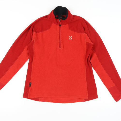 Haglöfs Women's Red Henley Fleece Sweatshirt M
