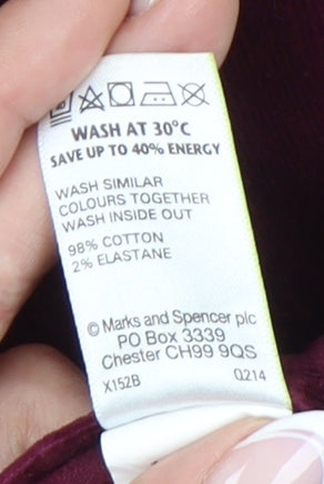 Marks and Spencer Women's Red Corduroy Trousers Size 18