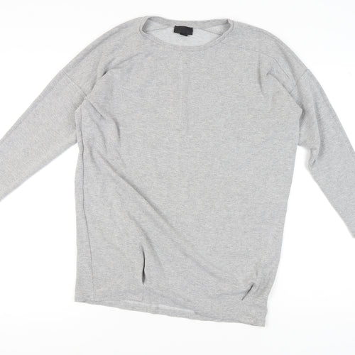 Topshop Women's Grey Sweatshirt, Size 10, Crew Neck