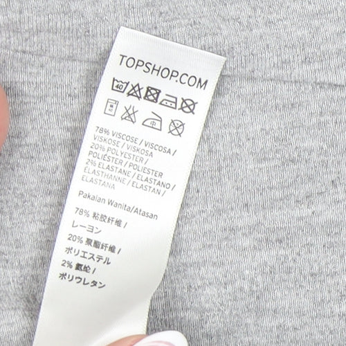 Topshop Women's Grey Sweatshirt, Size 10, Crew Neck