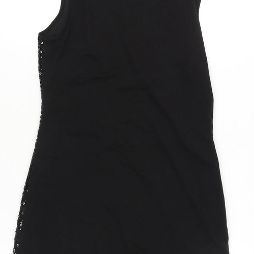 Purple Women's Black Sequin Bodycon Dress M