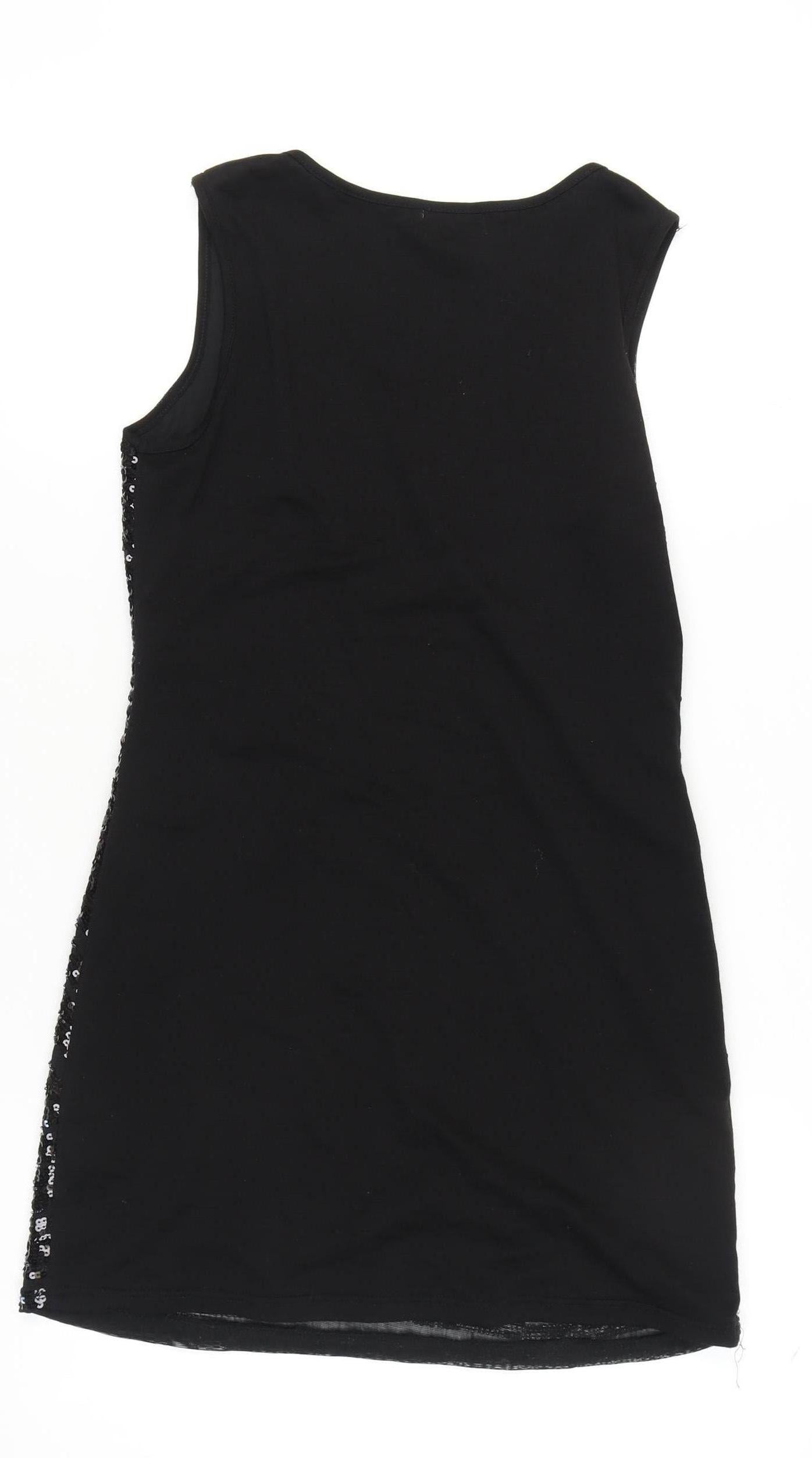 Purple Women's Black Sequin Bodycon Dress M
