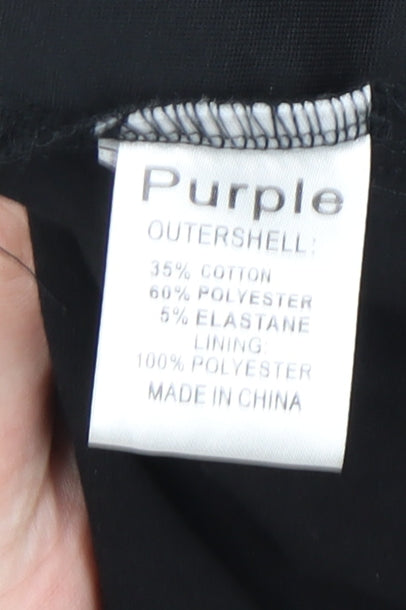 Purple Women's Black Sequin Bodycon Dress M