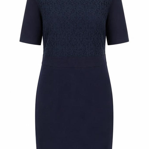 Soyaconcept Women Blue Sheath Dress, 2XL, Classic Style