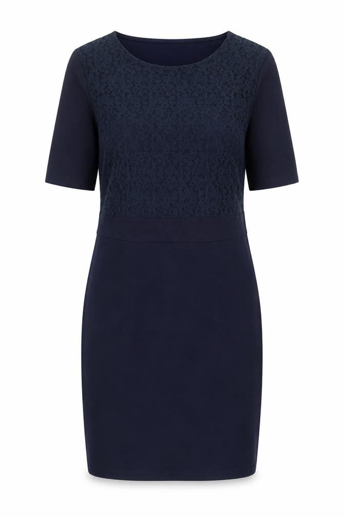 Soyaconcept Women Blue Sheath Dress, 2XL, Classic Style