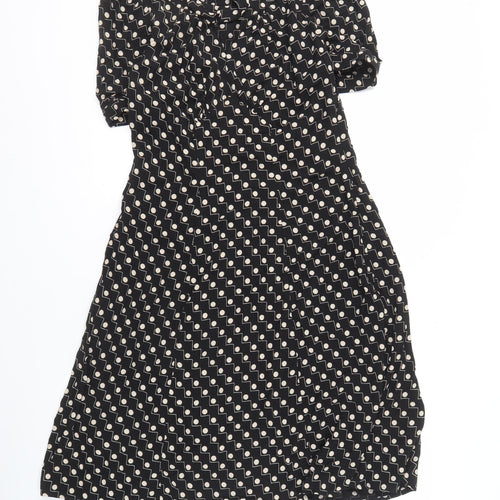 Marks and Spencer Black Geometric Women's Dress 10