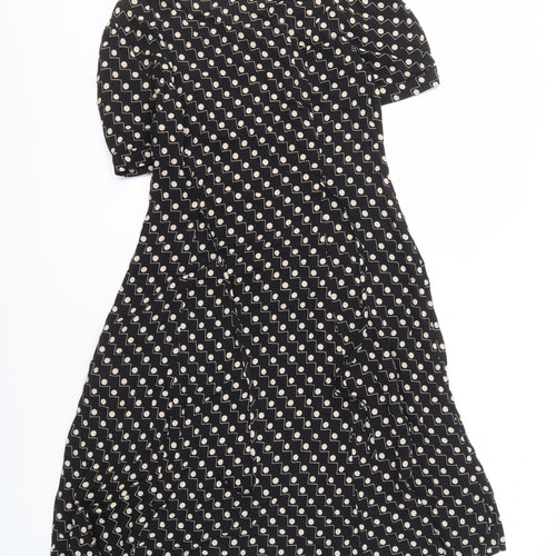 Marks and Spencer Black Geometric Women's Dress 10
