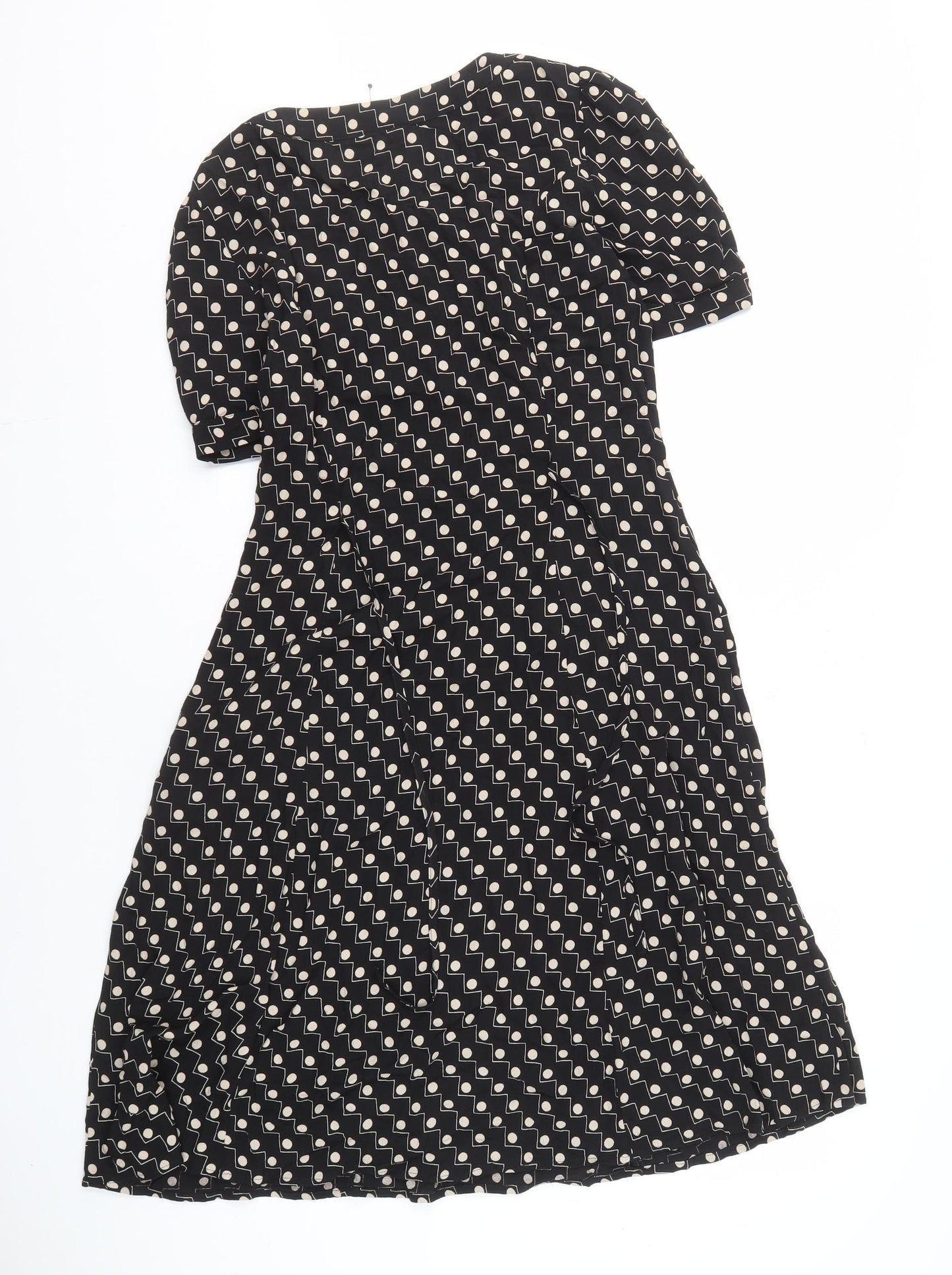 Marks and Spencer Black Geometric Women's Dress 10