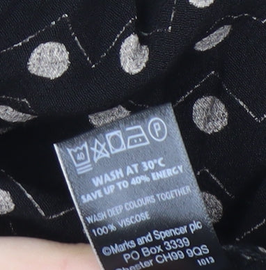 Marks and Spencer Black Geometric Women's Dress 10