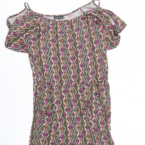 Warehouse Women's Multicoloured Shift Mini Dress, Size 14