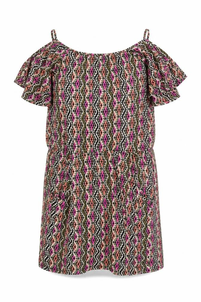 Front view of Warehouse Women's Multicoloured Shift Mini Dress, size 14