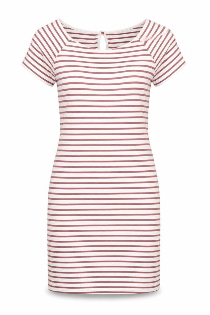 Front view of ESPRIT Women's Multicoloured Striped Shift Dress L