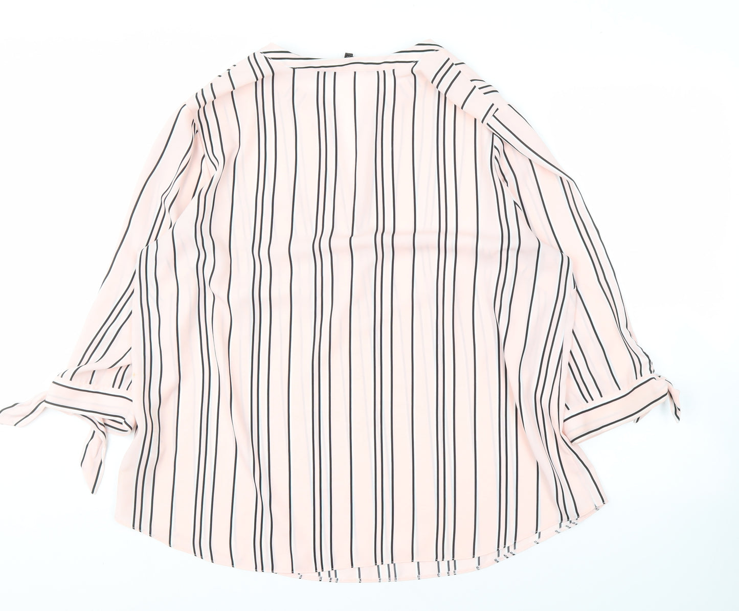 Debenhams Women's Pink Striped Long Sleeve Top Size 20