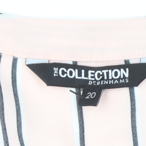 Debenhams Women's Pink Striped Long Sleeve Top Size 20