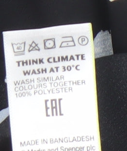 Marks and Spencer Women's Black Floral Blouse V-Neck Size 8