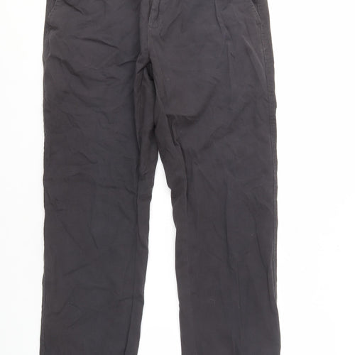 James Pringle Men's Black Trousers 34W 31L Cotton