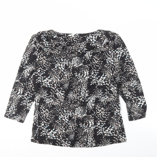 RJR John Rocha Women's Black Floral Top Size 18
