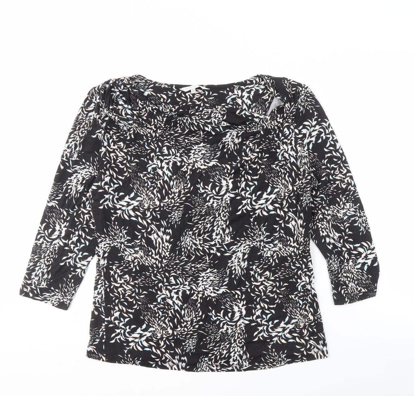 RJR John Rocha Women's Black Floral Top Size 18