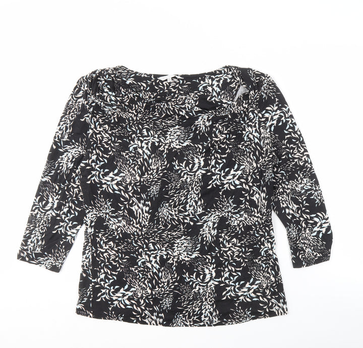 RJR John Rocha Women's Black Floral Top Size 18