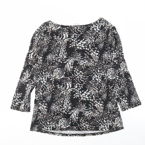 RJR John Rocha Women's Black Floral Top Size 18