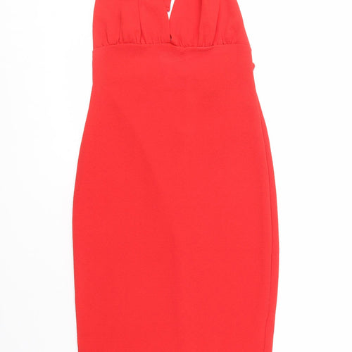 Prey Women's Red Halter Dress Size 8