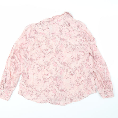 Maine New England Women's Pink Floral Button-Up Shirt