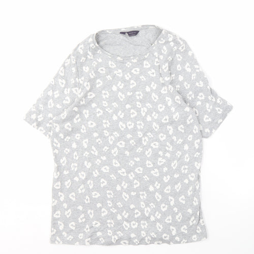 Marks and Spencer Grey Animal Print Women's T-Shirt