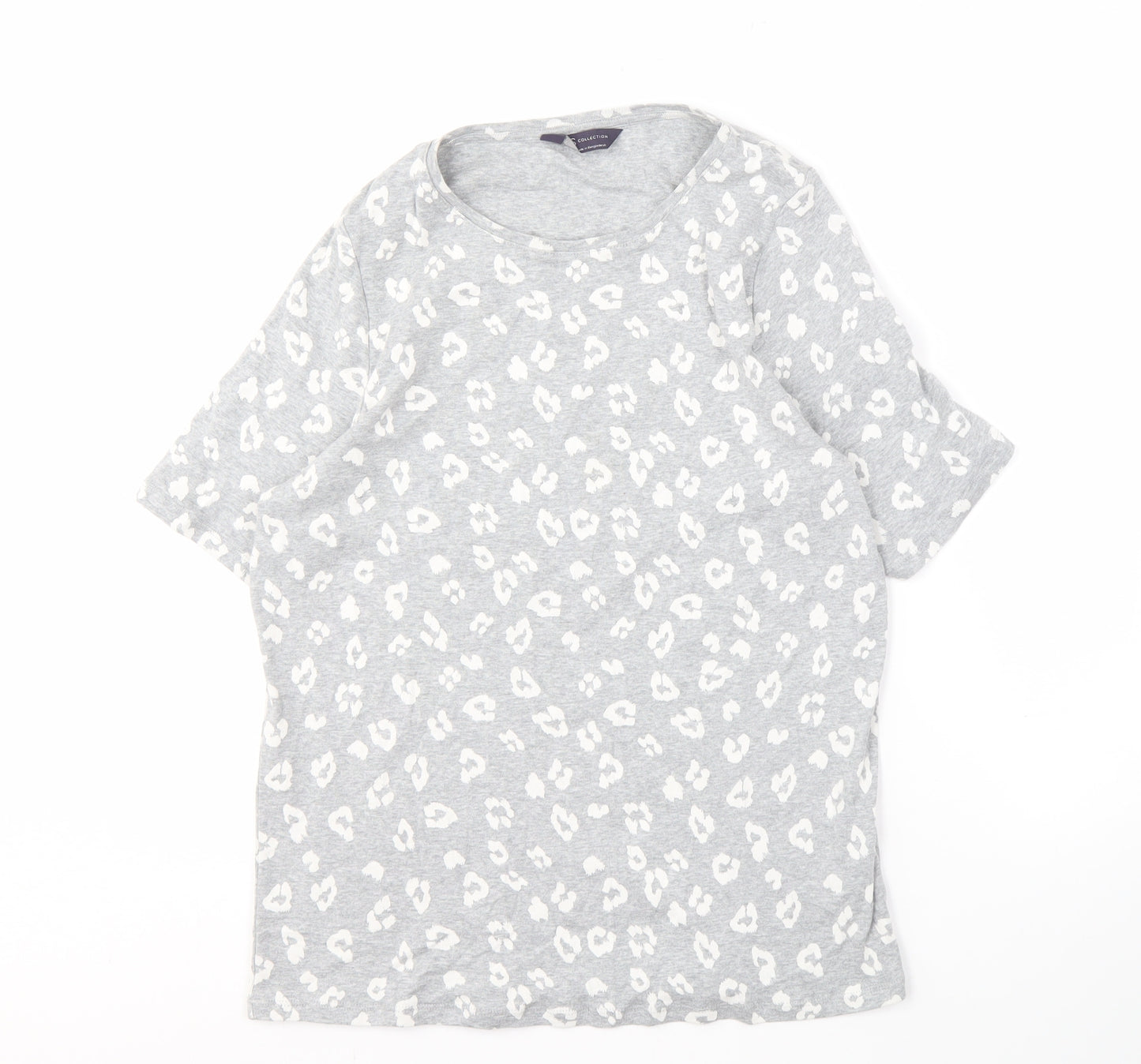 Marks and Spencer Grey Animal Print Women's T-Shirt