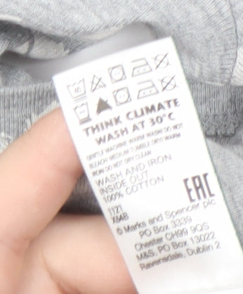 Marks and Spencer Grey Animal Print Women's T-Shirt