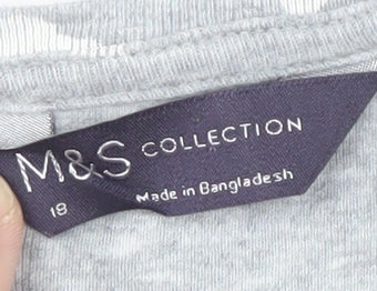 Marks and Spencer Grey Animal Print Women's T-Shirt
