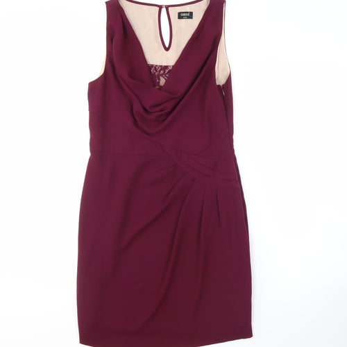 Oasis Women's Purple Short Sleeveless Cocktail Dress